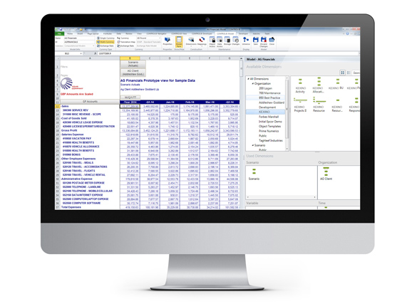 KCI Control financial software interface screenshot in an Apple iMac